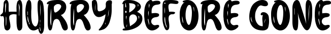 Hurry Before Gone Font