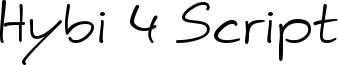 Hybi 4 Script Font