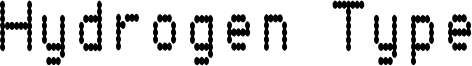 Hydrogen Type Font