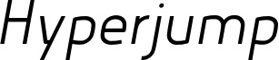Hyperjump Regular Oblique.otf