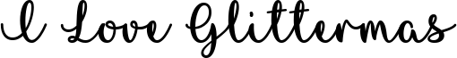 I Love Glittermas Font