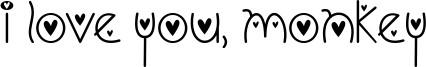 I Love You, Monkey (Hearted).ttf