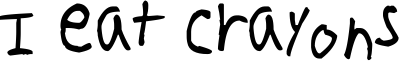 I eat crayons Font