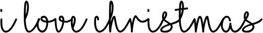 I Love Christmas Font