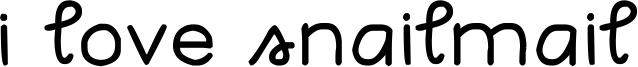 I love snailmail Font