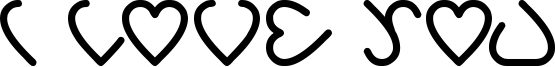I love you Font