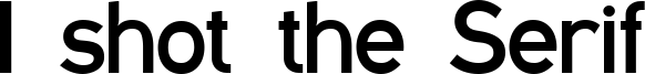 I shot the Serif Font