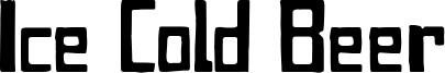 Ice Cold Beer Font