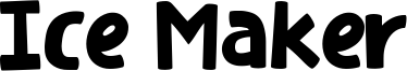 Ice Maker Font