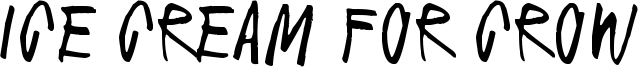 Ice cream for crow Font