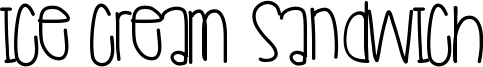 Ice Cream Sandwich Font