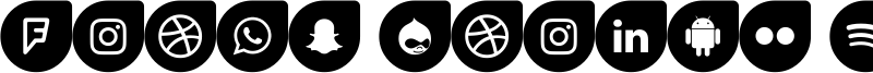 Icons Social Media 12 Font