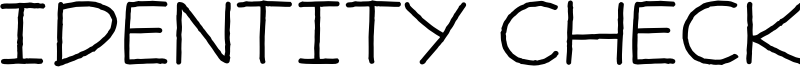 Identity Check Font