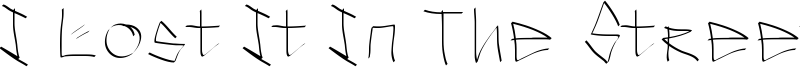 I Lost It In The Street Font