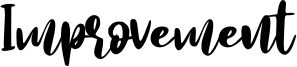 Improvement Font