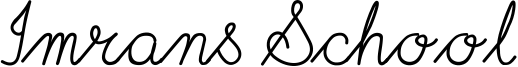 Imrans School Font