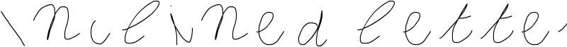 Inclined letter Font