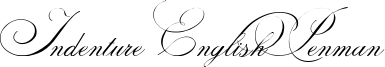 Indenture English Penman Font