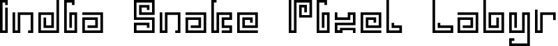 India Snake Pixel Labyrinth Game Font