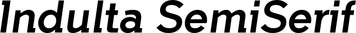 Indulta-SemiSerif-Bold-Italic-FFP.otf