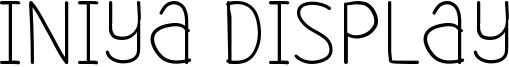 Iniya Display Font