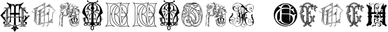 Intellecta Monograms Random Samples Seven Font