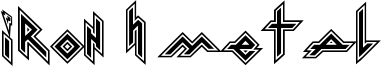 Iron H Metal Font