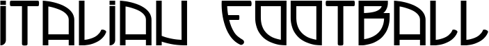 Italian Football Font