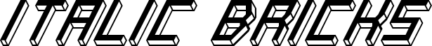 Italic Bricks Font