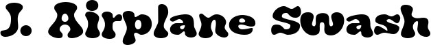 J. Airplane Swash Font