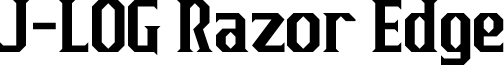 J-LOG Razor Edge Font