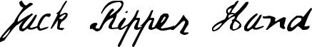 Jack Ripper Hand Font
