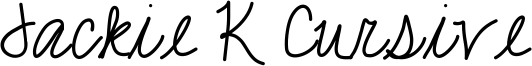 Jackie K Cursive Font