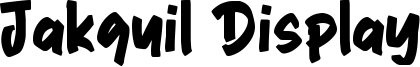 Jakquil Display Font