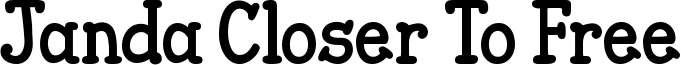 Janda Closer To Free Font