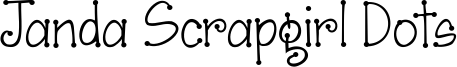 Janda Scrapgirl Dots Font