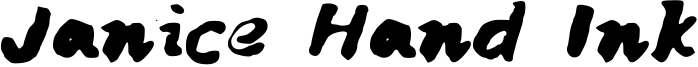 Janice Hand Ink Font
