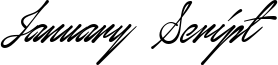 January Script Font