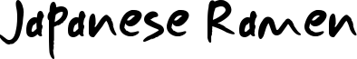 Japanese Ramen Font