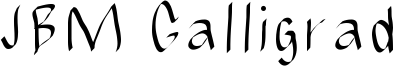 JBM Calligrad Font