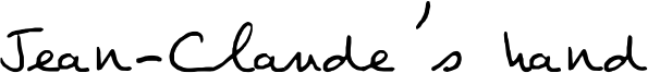 Jean-Claude's hand Font