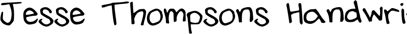 Jesse Thompsons Handwriting Font