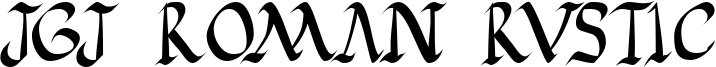 JGJ Roman Rustic Font
