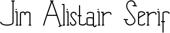 Jim Alistair Serif Font
