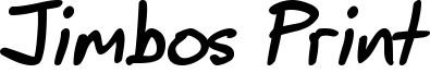 Jimbos Print Font