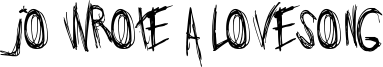 Jo wrote a lovesong Font