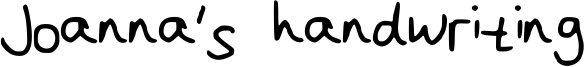Joanna's handwriting Font
