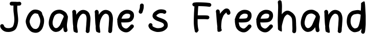Joanne's Freehand Font