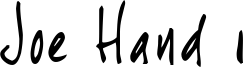 Joe Hand 1 Font