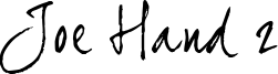 Joe Hand 2 Font